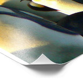 Pinguinkolonie auf Eis Fotodruck (Ecke)