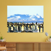 Pinguinkolonie auf Eis Leinwanddruck (Insitu (Wohnzimmer))