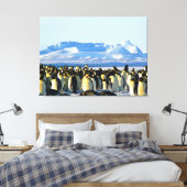 Pinguinkolonie auf Eis Leinwanddruck (Insitu (Schlafzimmer))