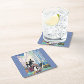 Pinguinland Rechteckiger Pappuntersetzer (Vor Ort)