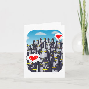 Pinguinliebe zum Valentinstag Karte