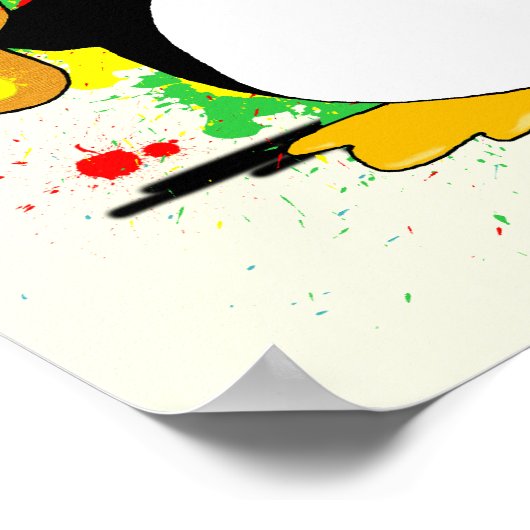 Pinguinmalerei Poster (Ecke)