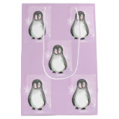 Pinguinmotiv Mittlere Geschenktüte (Rückseite)