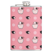 Pinguinmuster Flachmann (Vorderseite)