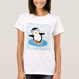 Pingüino patinando en la nieve T-Shirt