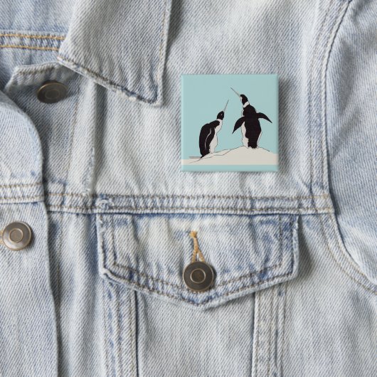 Pinguinpaar Button (Beispiel)