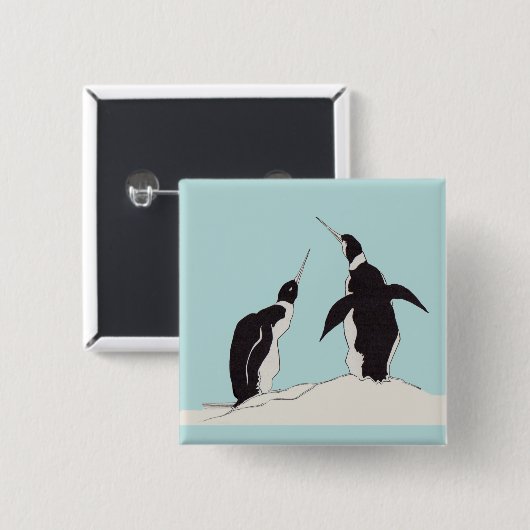 Pinguinpaar Button (Vorne & Hinten)