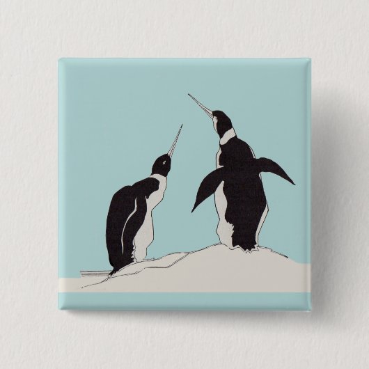 Pinguinpaar Button (Vorderseite)