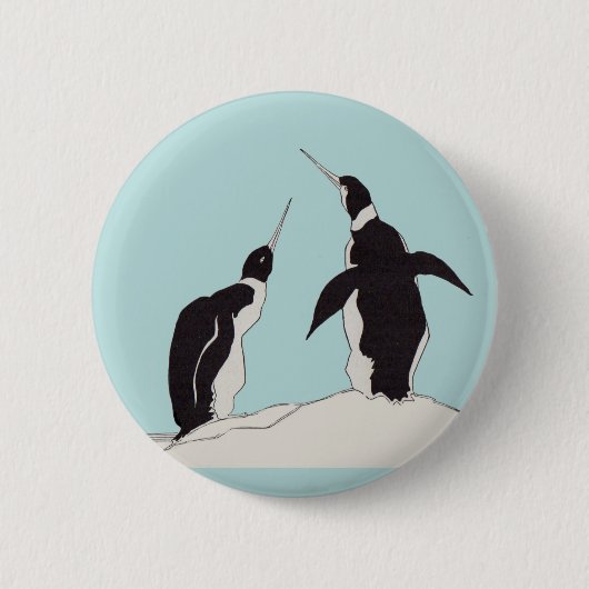 Pinguinpaar Button (Vorderseite)