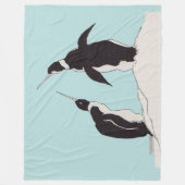 Pinguinpaar Fleecedecke (Vorderseite)