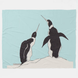 Pinguinpaar Fleecedecke
