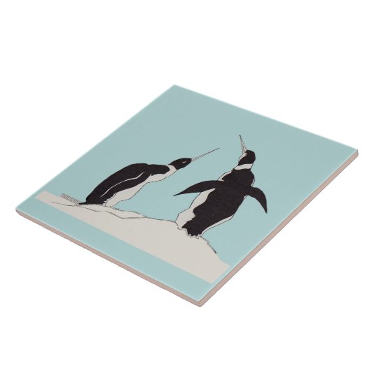 Pinguinpaar Fliese (Seite)