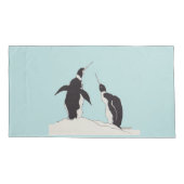 Pinguinpaar Kissenbezug (Rückseite)