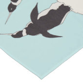 Pinguinpaar Kurzer Tischläufer (Ecke)