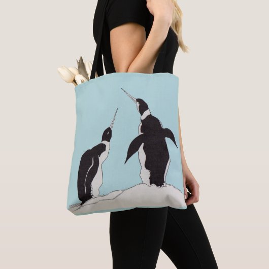 Pinguinpaar Tasche (Von Nahem)
