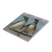 Pinguinpaare am Strand Fliese (Seite)