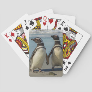 Pinguinpaare am Strand Spielkarten
