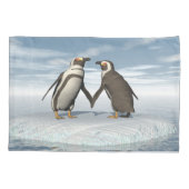 Pinguinpaare Kissenbezug (Rückseite)