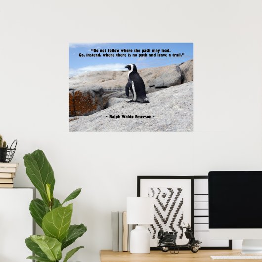 Pinguinphilosophie Poster (Heimbüro)