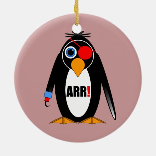 Pinguinpirat Keramikornament (Hinten)
