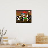 Pinguinplakat für Poker Poster (Küche)
