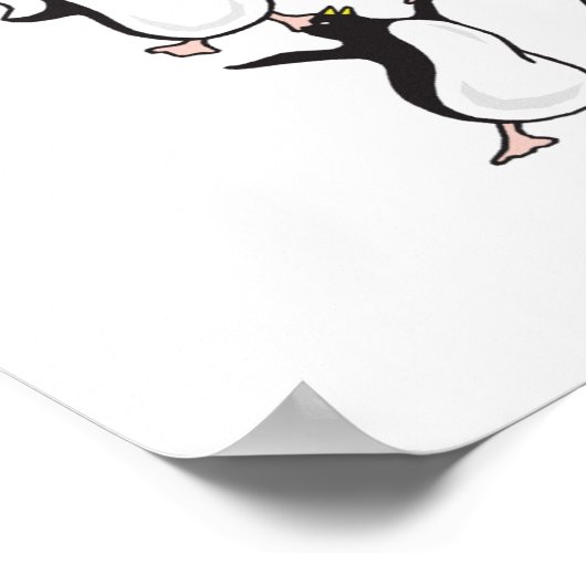 Pinguinpyramide Poster (Ecke)