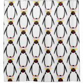 Pinguinrockhopper oder Makaroni Duschvorhang (Vorderseite)