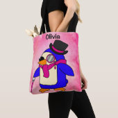 Pinguinrosa niedlicher Cartoon Tasche (Von Nahem)