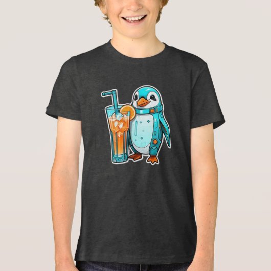 Pinguin's Aqua Sips Tri-Blend Shirt (Vorderseite)