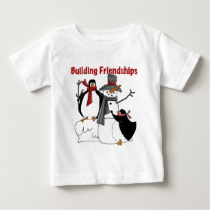 Pinguins Gebäude Freundschaftskleidung - Geschenke Baby T-shirt