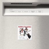 Pinguins Gebäude Freundschaftskleidung - Geschenke Magnet (In Situ (Geschirrspüler))
