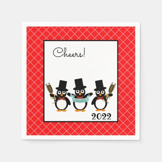 Pinguins Paper Napkin feiern Serviette (Vorderseite)
