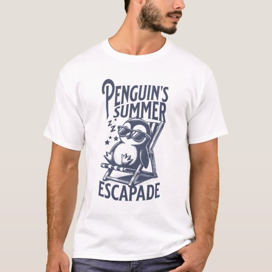 Pinguins Sommerabfahrt T-Shirt (Vorderseite)