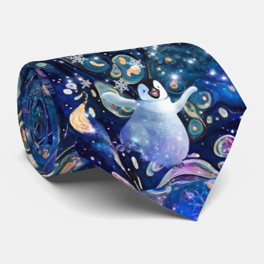 Pinguinschneeflocke Hals-Bindung Krawatte (Gerollt)