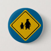 Pinguinstraßenschild Button (Vorderseite)