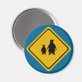 Pinguinstraßenschild Magnet (Vorderseite/Rückseite)
