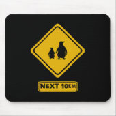 Pinguinstraßenschild Mousepad (Vorne)