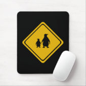 Pinguinstraßenschild Mousepad (Mit Mouse)