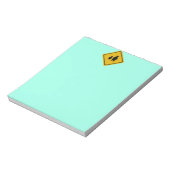 Pinguinstraßenschild Notizblock (Rotiert)