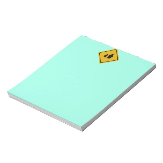 Pinguinstraßenschild Notizblock (Rotiert)