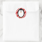 Pinguinstreifen Runder Aufkleber (Tasche)