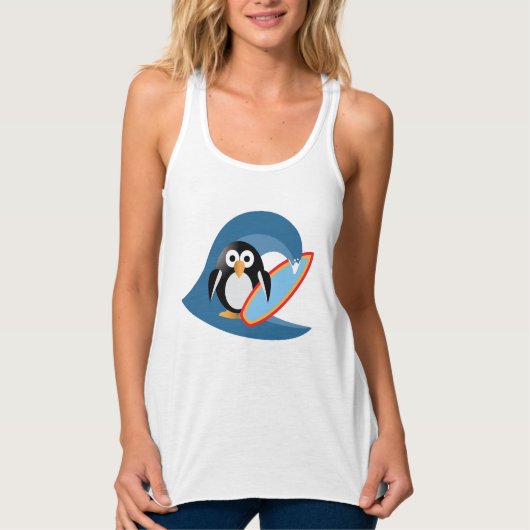 Pinguinsurfer Tank Top (Vorderseite)