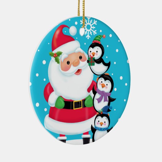 Pinguintotem Keramik Ornament (Rechts)