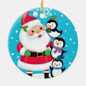 Pinguintotem Keramik Ornament (Hinten)