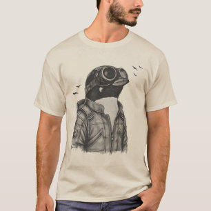Pinguinträume vom Fliegen Süß Lustig Surreal Pilot T-Shirt