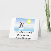 Pinguinvalentin Feiertagskarte (Rückseite)