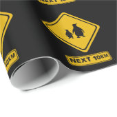 PinguinVerkehrsschild Geschenkpapier (Rolleneckpunkt)