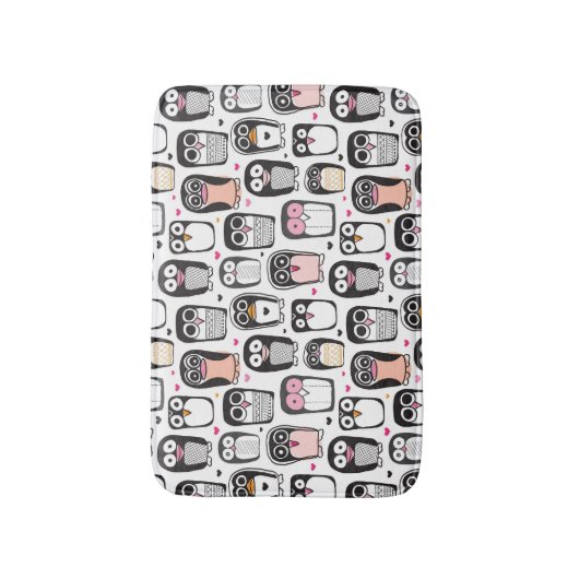 Pinguinvogel-Illustrationshintergrund Badematte (Vorderseite Vertikal)