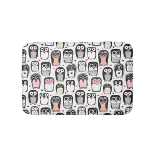 Pinguinvogel-Illustrationshintergrund Badematte