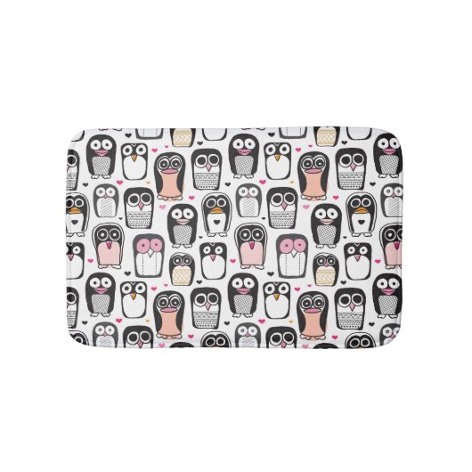 Pinguinvogel-Illustrationshintergrund Badematte (Vorderseite)